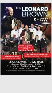 The Leonard Brown Show @ Blairgowrie Town Hall